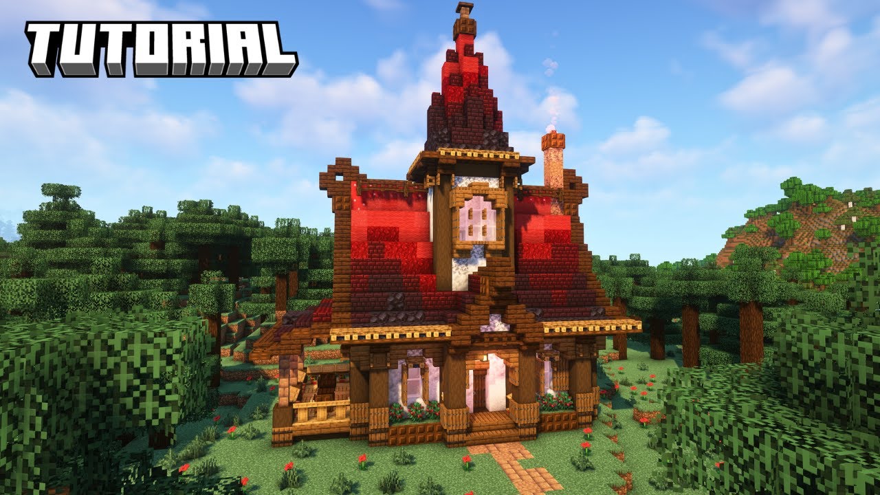 Minecraft House Tutorial: How To Build The Crimson Cottage