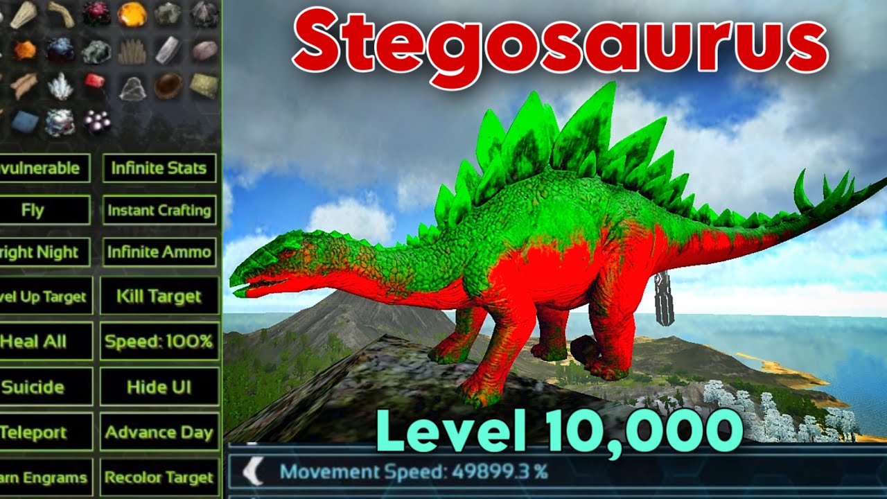 Free God Console & Ascendant Creature In Ark Mobile | Taming 10,000 Level Stegosaurus