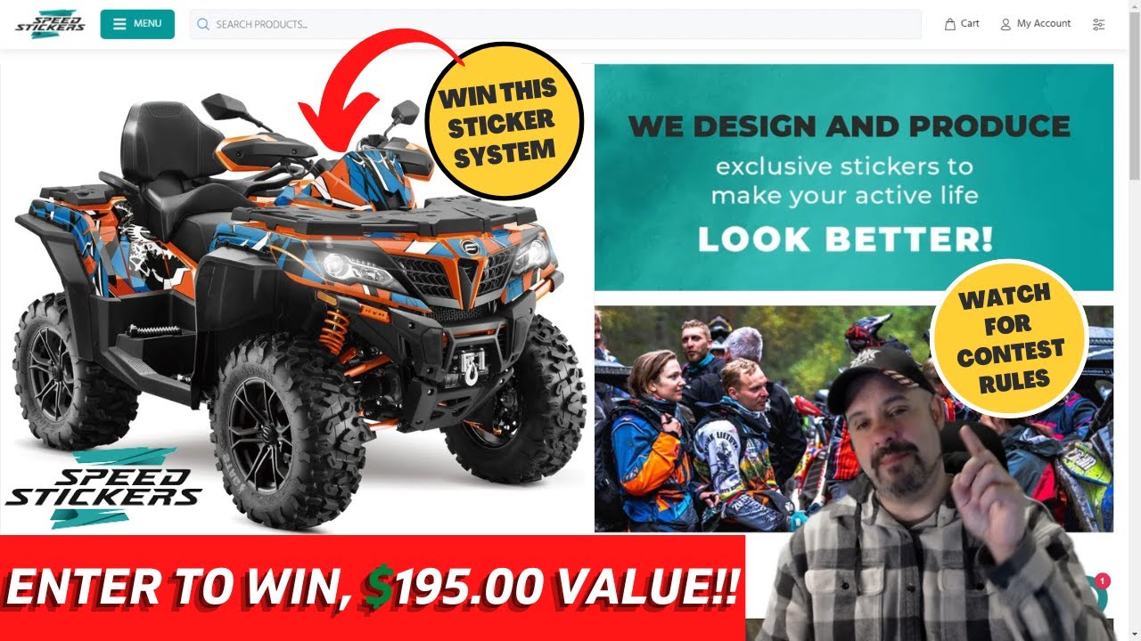 CFMOTO ATV CFORCE SPEED STICKERS GIVEAWAY CONTEST SUBSCRIBE TO WIN