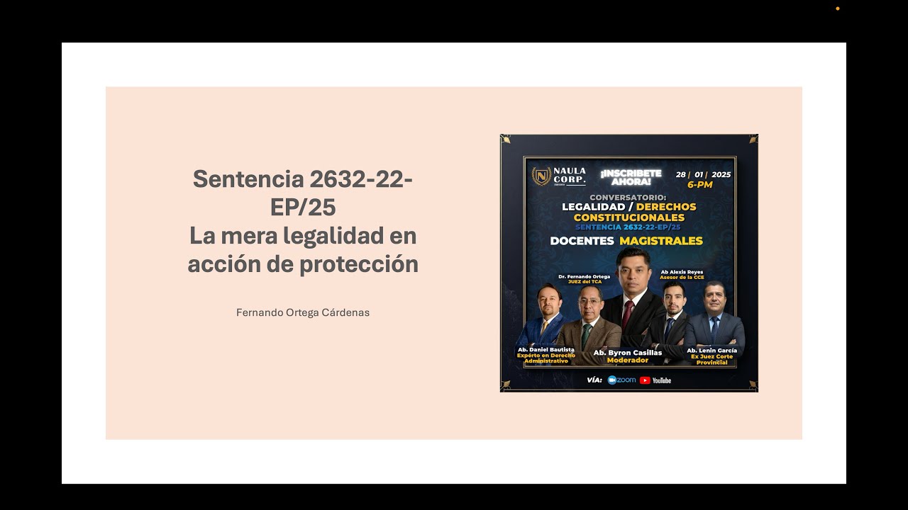 Sentencia 2632-22-EP/25 sobre los casos de mera legalidad.