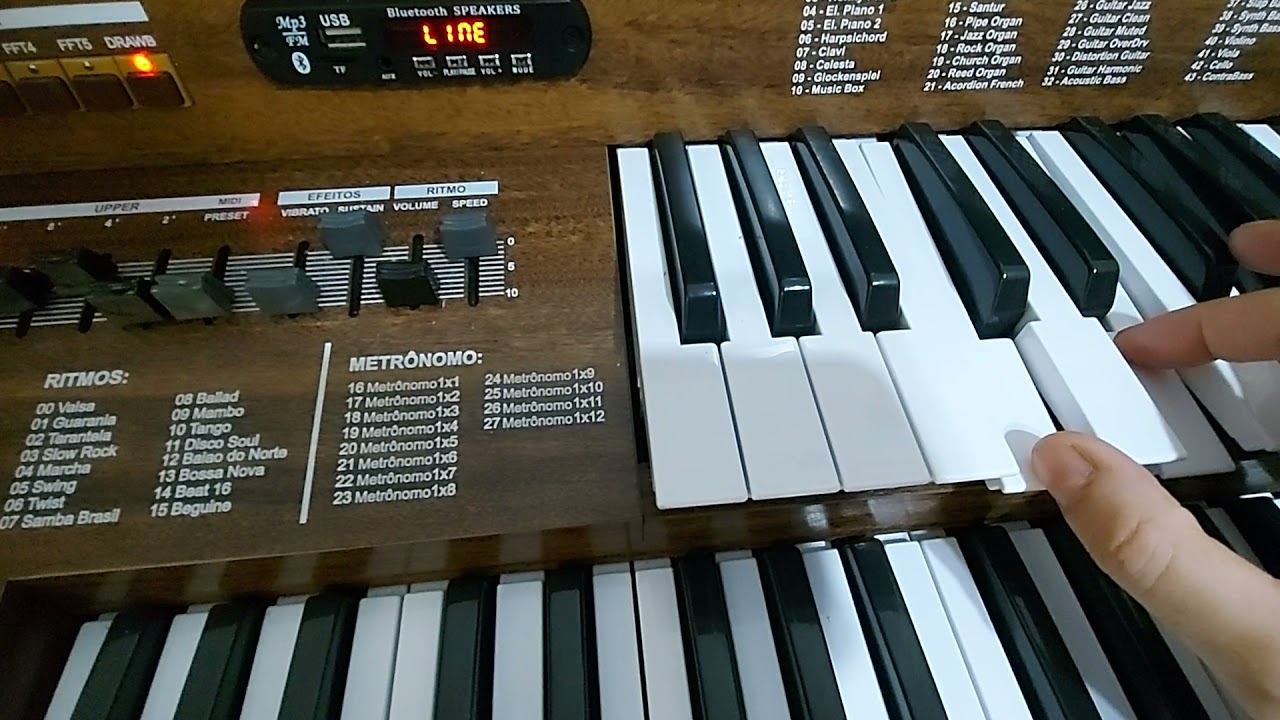 Como colocar dual voice no órgão Harmonia Hs 95