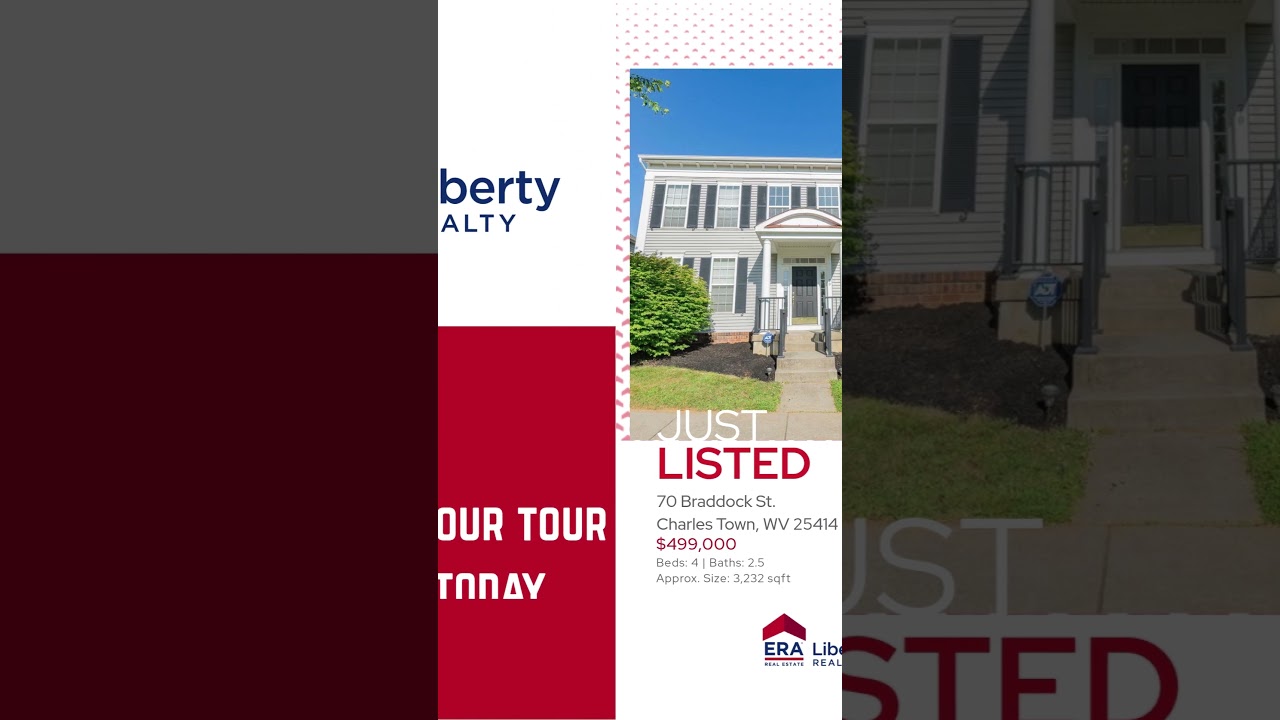JustListed 70 Braddock St. Charles Town, WV 25414 #newlisting #realestate #realtor