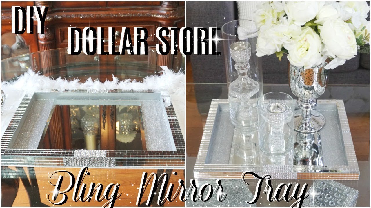 DIY DOLLAR STORE GLAM MIRROR DISPLAY TRAY | DIY HOME DECOR IDEA | PETALISBLESS