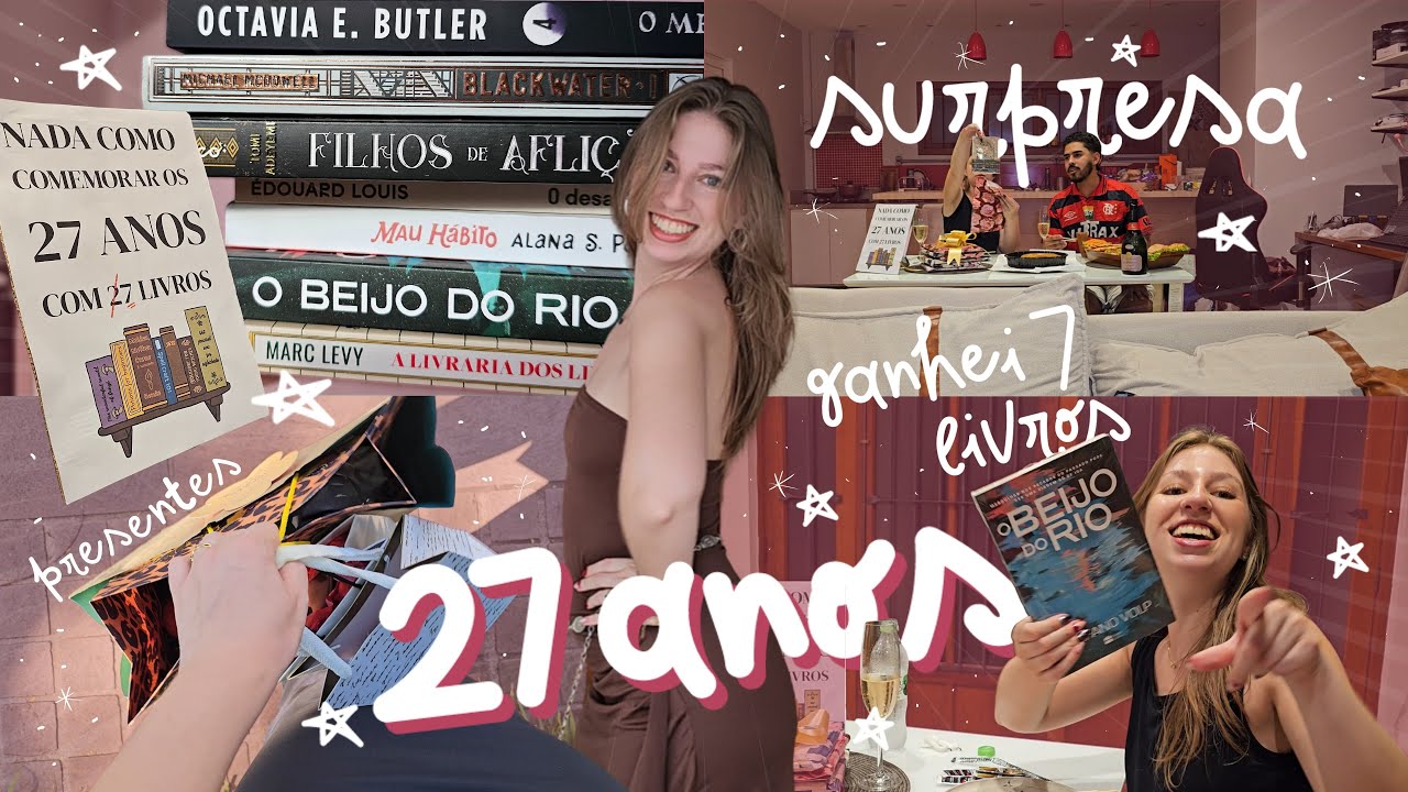 surpresa de aniversário, 7 livros novos, final de ano e muitos presentes! | vlog de aniversário