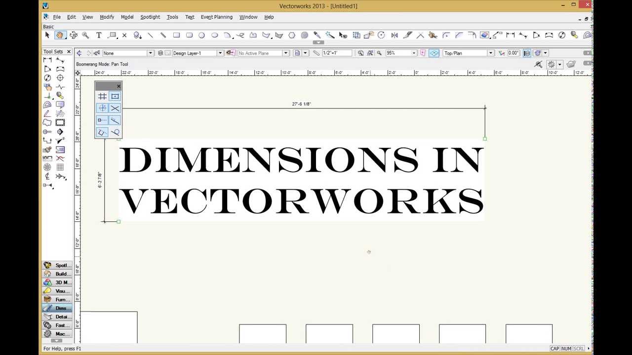 Dimensions in Vectorworks Pt 1