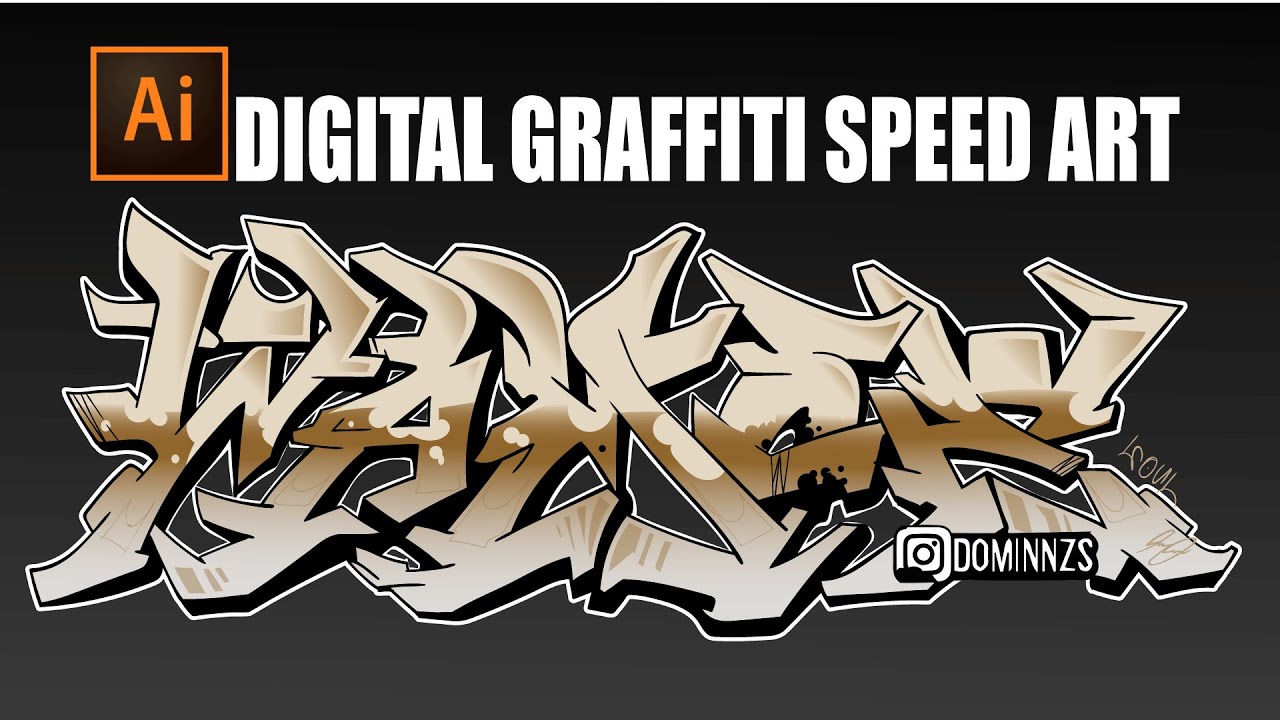 Digital Graffiti in Illustrator - Speed Art