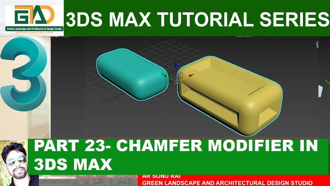 Chamfer Modifier in 3d Max tutorial  #gladstudioarchitects #3dmaxtutorial