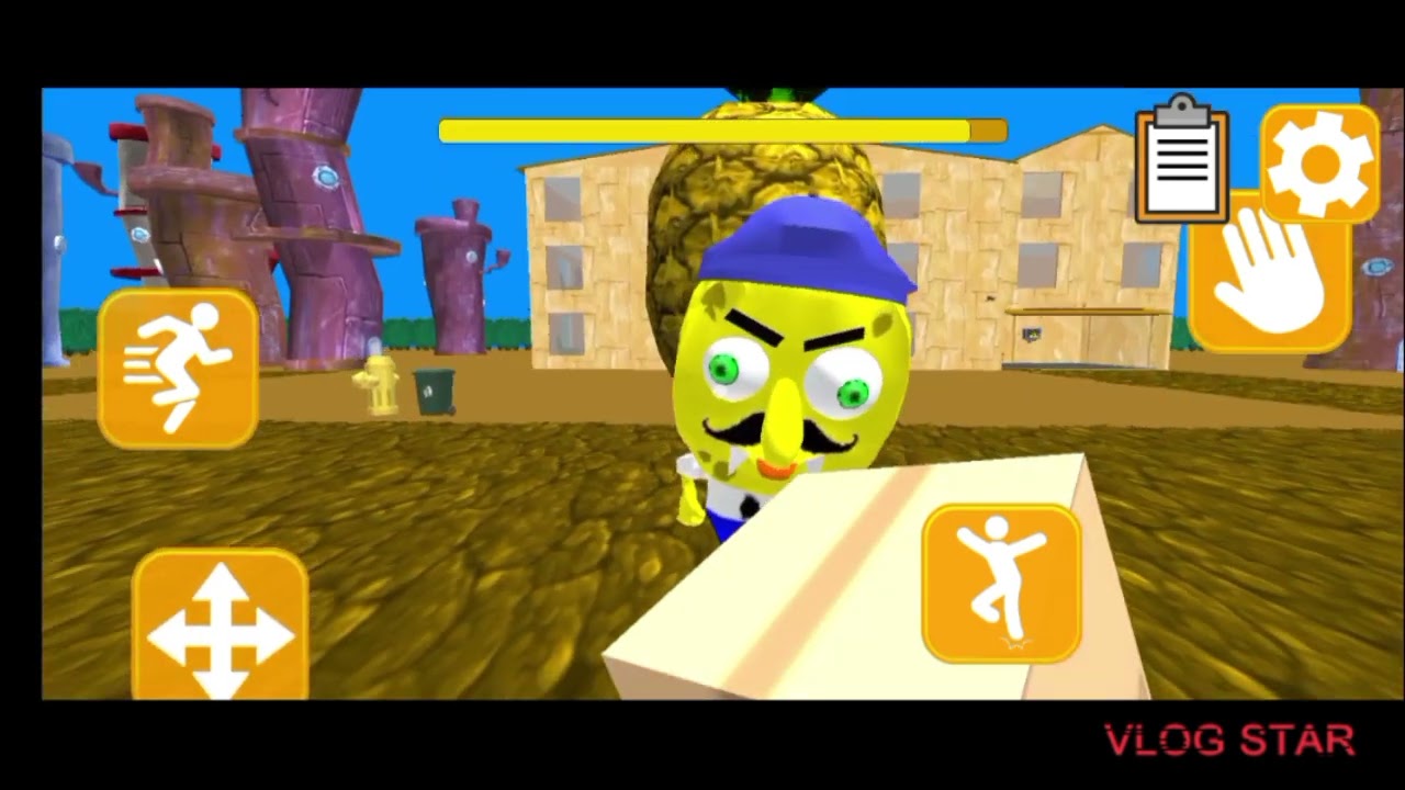 Sponge Neighbor Escape 3d (old version) Level 13-15 gameplay 
