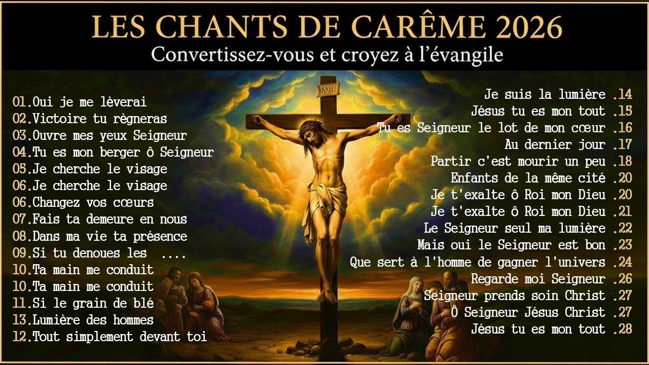 Meilleurs Chants de Carême 2026 | Victoire tu règneras, Ouvre mes yeux Seigneur...
