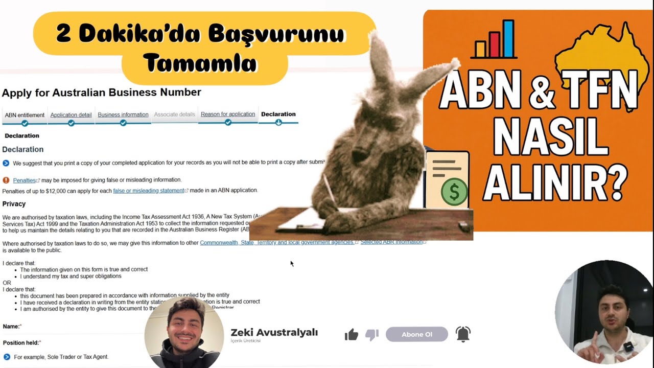 Avustralya’da ABN & TFN Nasıl Alınır? | How to Apply for ABN & TFN in Australia