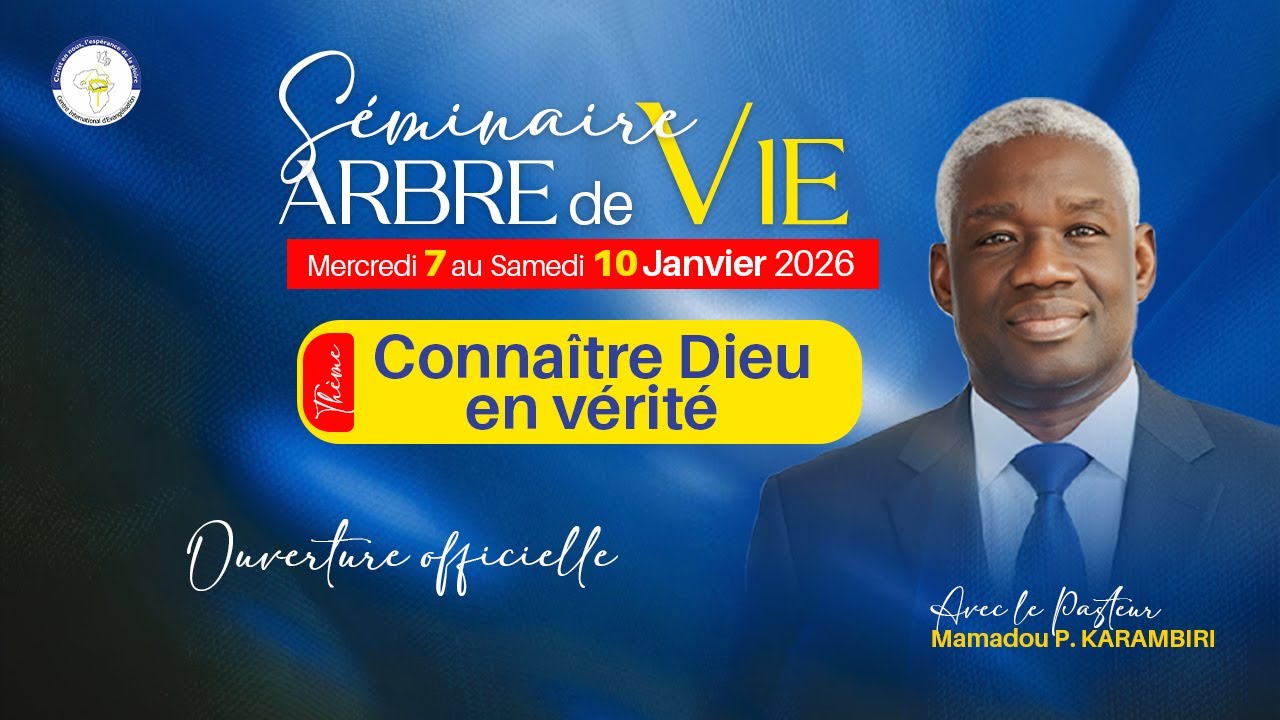 SEMINAIRE ARBRE DE VIE 2026 JOUR 1 MESSAGE D'OUVERTURE