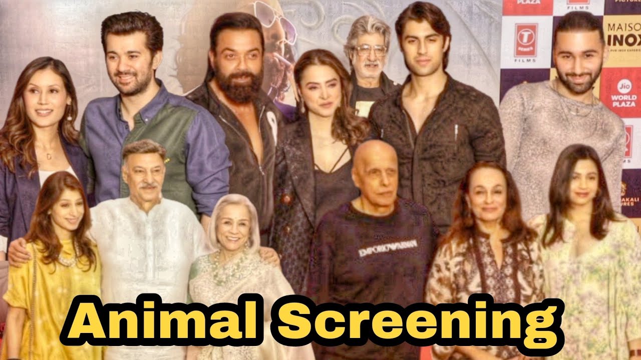 Animal Special Screening Part 1 | Bobby Deol With Family, Alia Bhatt Family & Shakti Kapoor, Orry