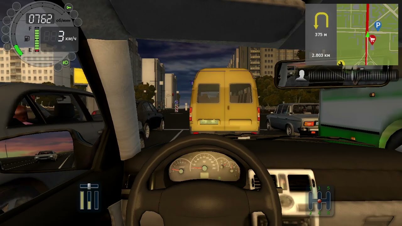 349) City Car Driving 2.379 км Автомобильная - Северная 2.889 км Молодежный - Рябиновая