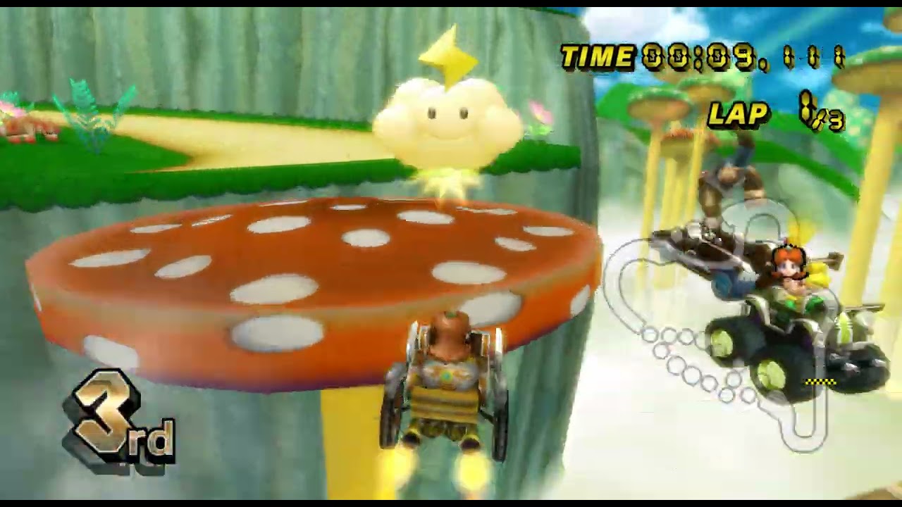 Mario Kart Wii - 150cc Mushroom Cup Grand Prix (Daisy Gameplay, Daytripper) [HD 1440p 60fps]