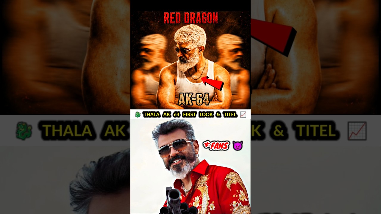 😱 Ak 64 Update 💥 Red Dragon Title Confirm 😈🔥 #ajith #thala #ak64 #reddragon #anirudh #kayadu #shorts