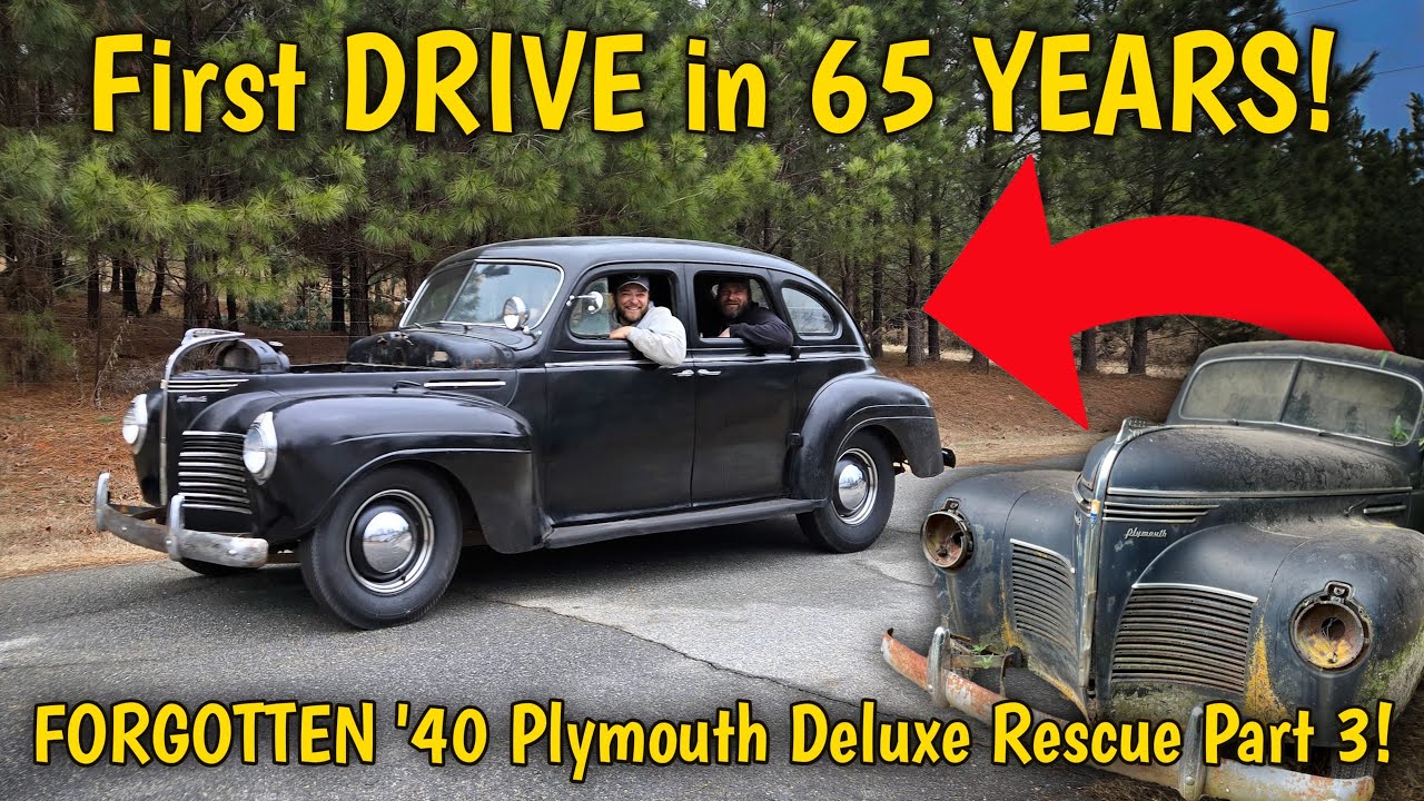 First DRIVE in 65 YEARS! FORGOTTEN '40 Plymouth Deluxe Rescue Part 3!