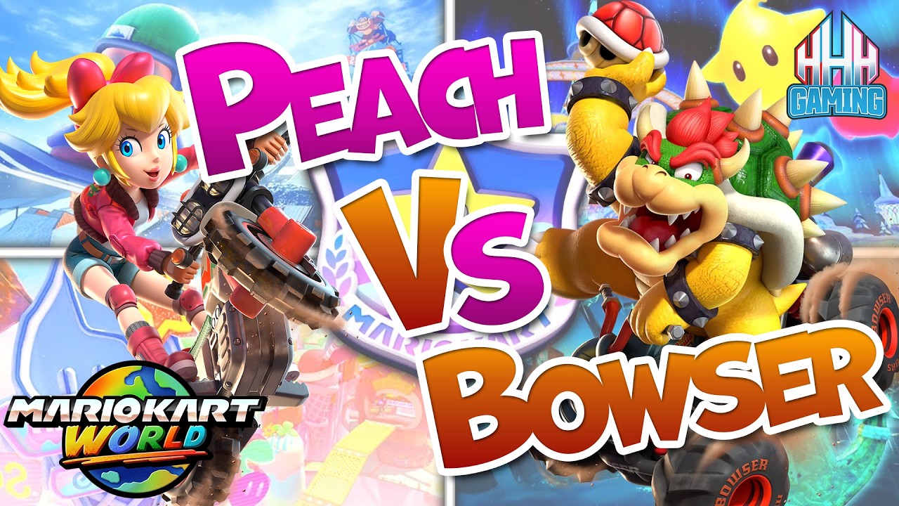 Mario Kart World - Peach vs Bowser! Who Wins?