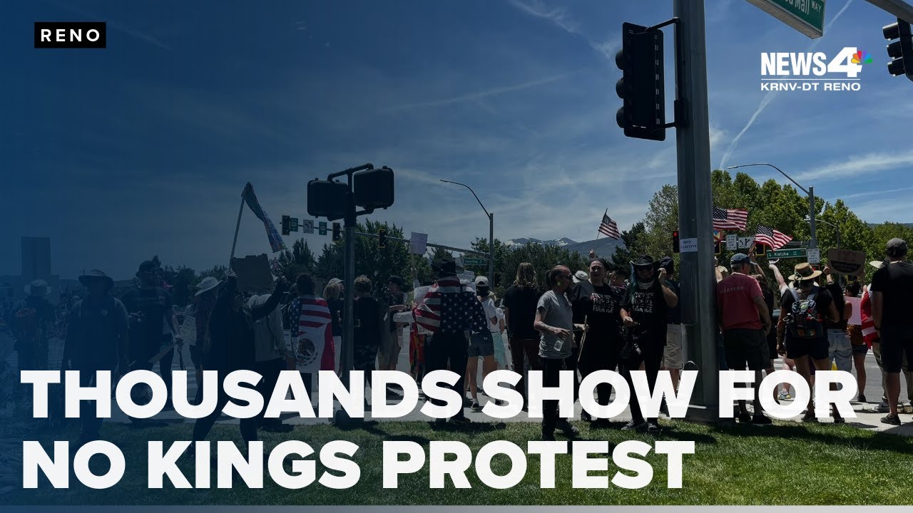 Thousands rally in Reno's No Kings protest