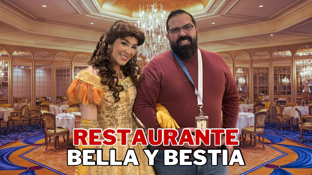 La mejor cena con PRINCESAS DISNEY en Disneyland Paris 😱💸 Restaurante La Table de Lumière