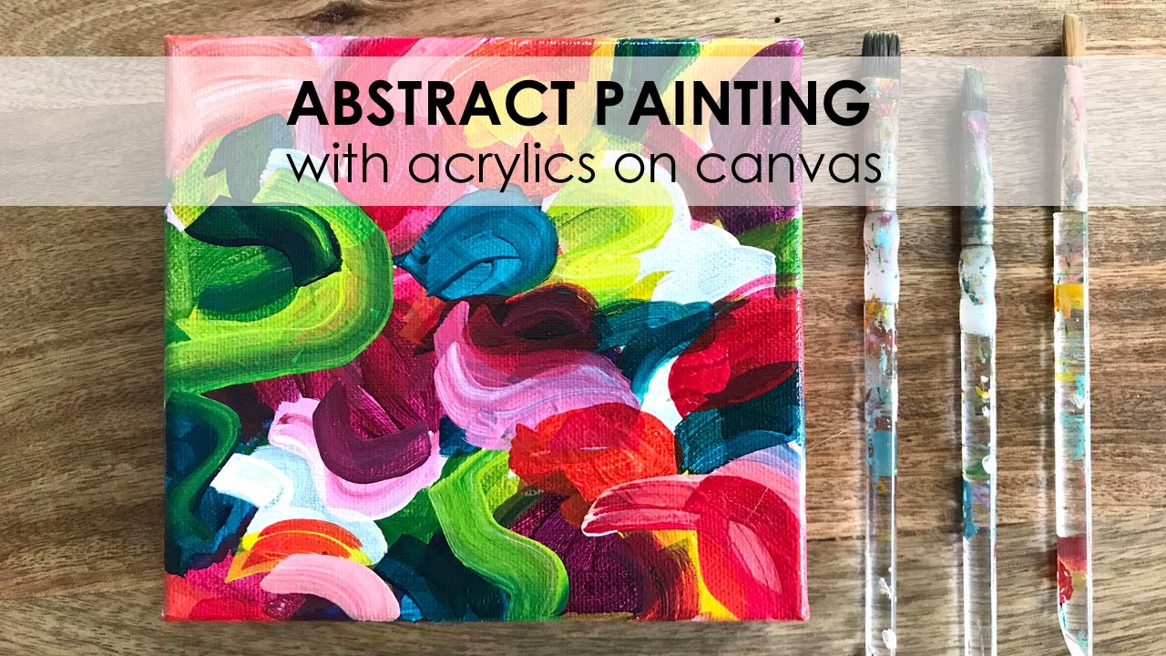 Small Colorful Abstract Painting Demo. Day 2 of my 100 Days Project