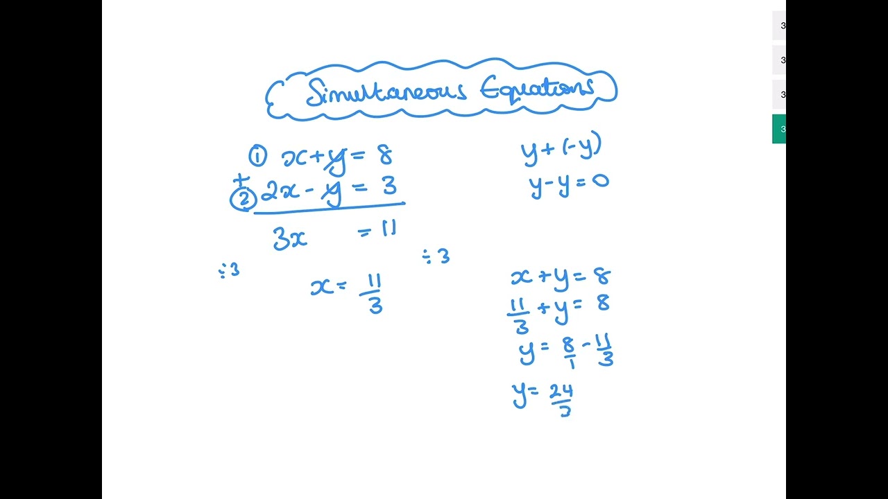 Simultaneous equations 