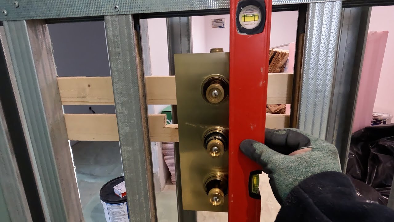 Concealed shower mixer valve installation