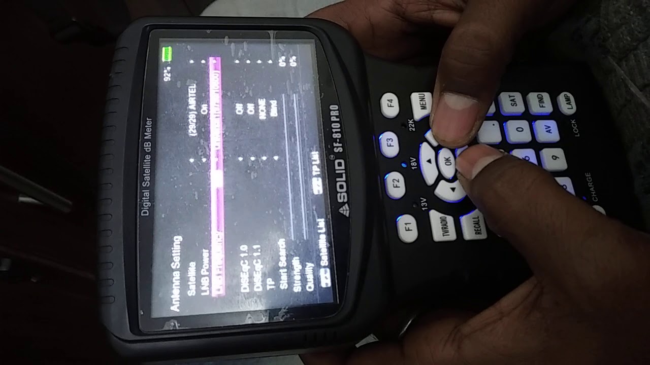 HOW TO ADD NEW SATALITE IN SOLID SF - 810PRO SATALITE DB METER