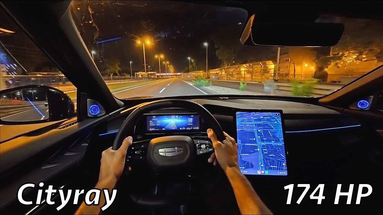 Geely Cityray 2026 Night POV driving review (174 HP, 7-DCT)