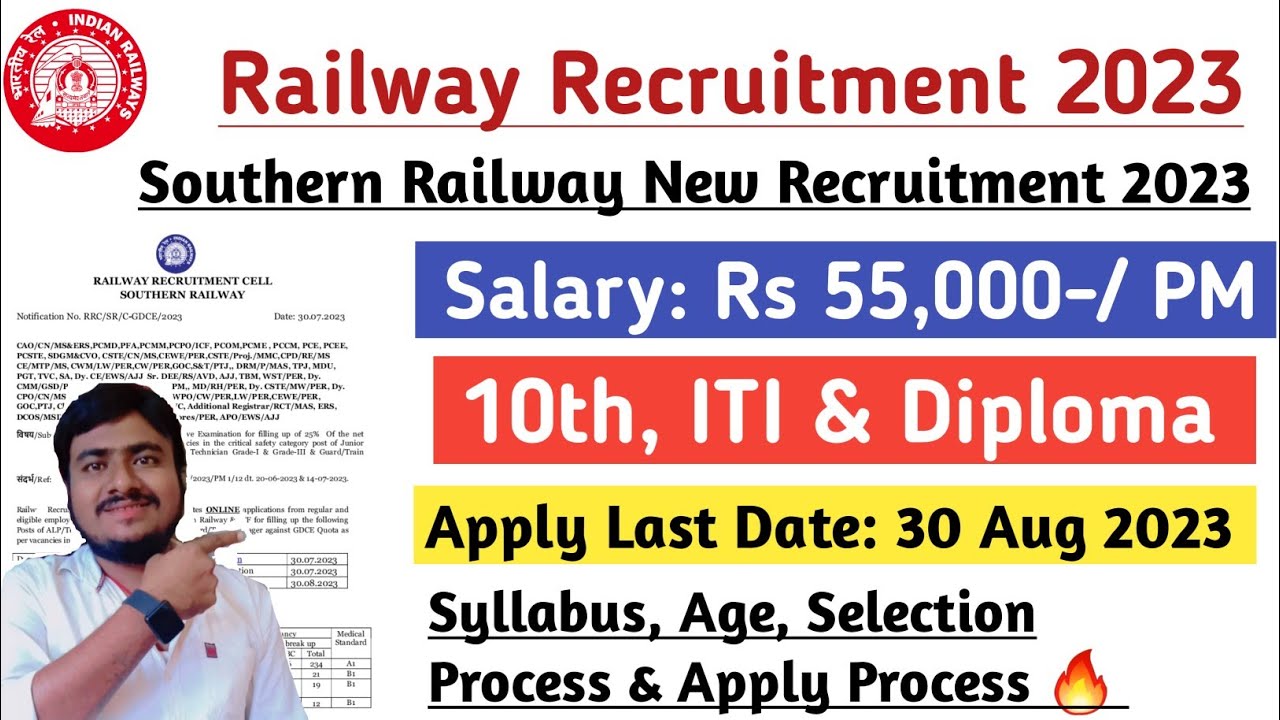 Southern Railway Recruitment 2023 Apply Online | Railway Recruitment 2023 Apply Online | Job 2023