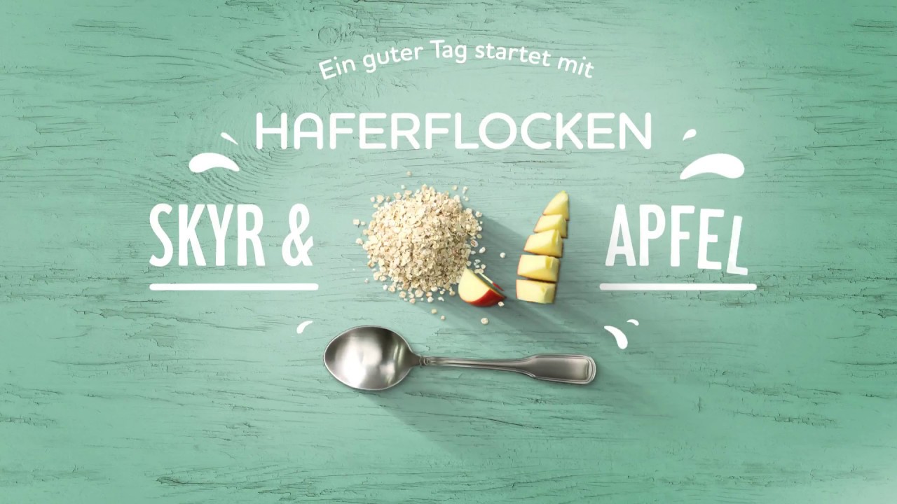 Fr&uuml;hst&uuml;ck mit Arla: Haferflocken mit Skyr & Apfel