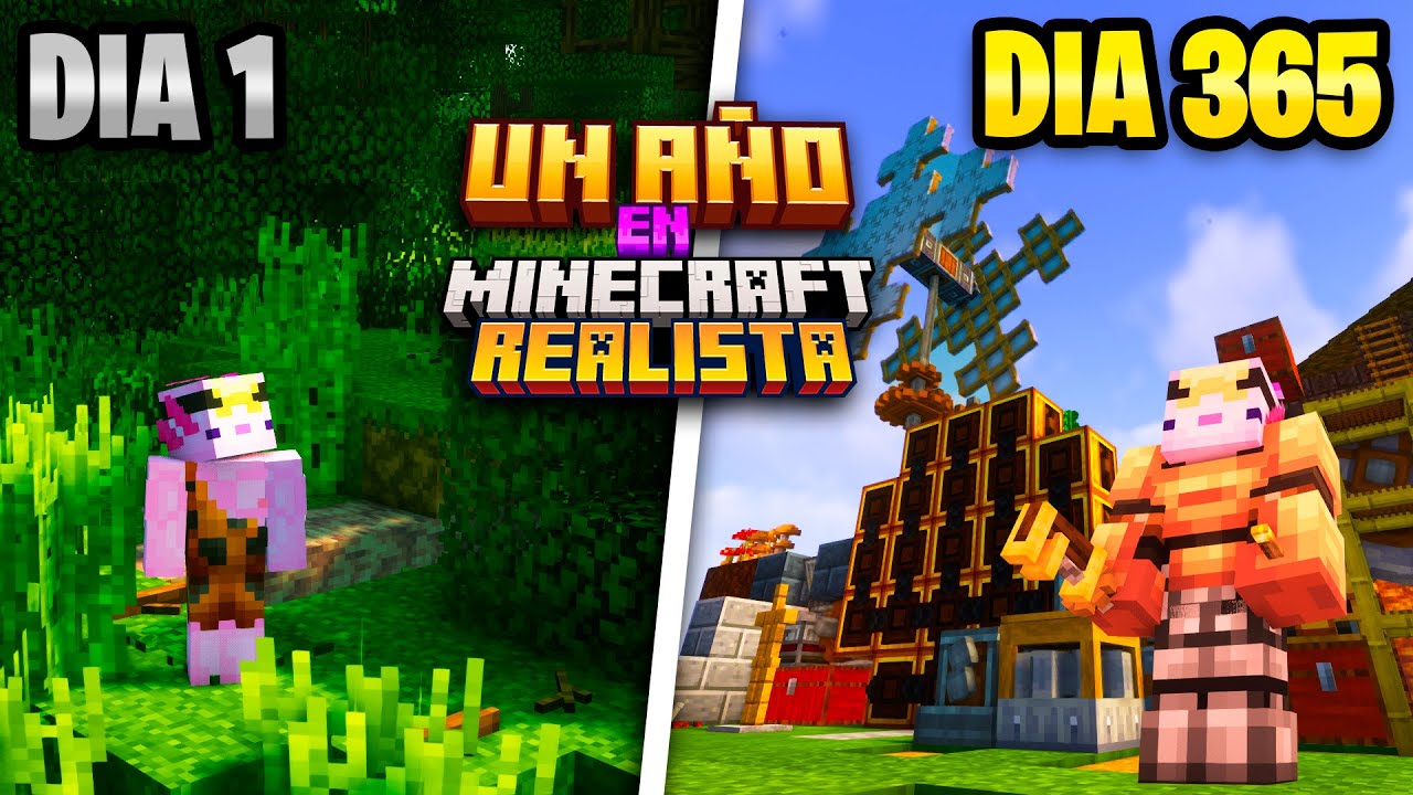 ✅Un A&Ntilde;O en MINECRAFT REALISTA! || Pelicula completa