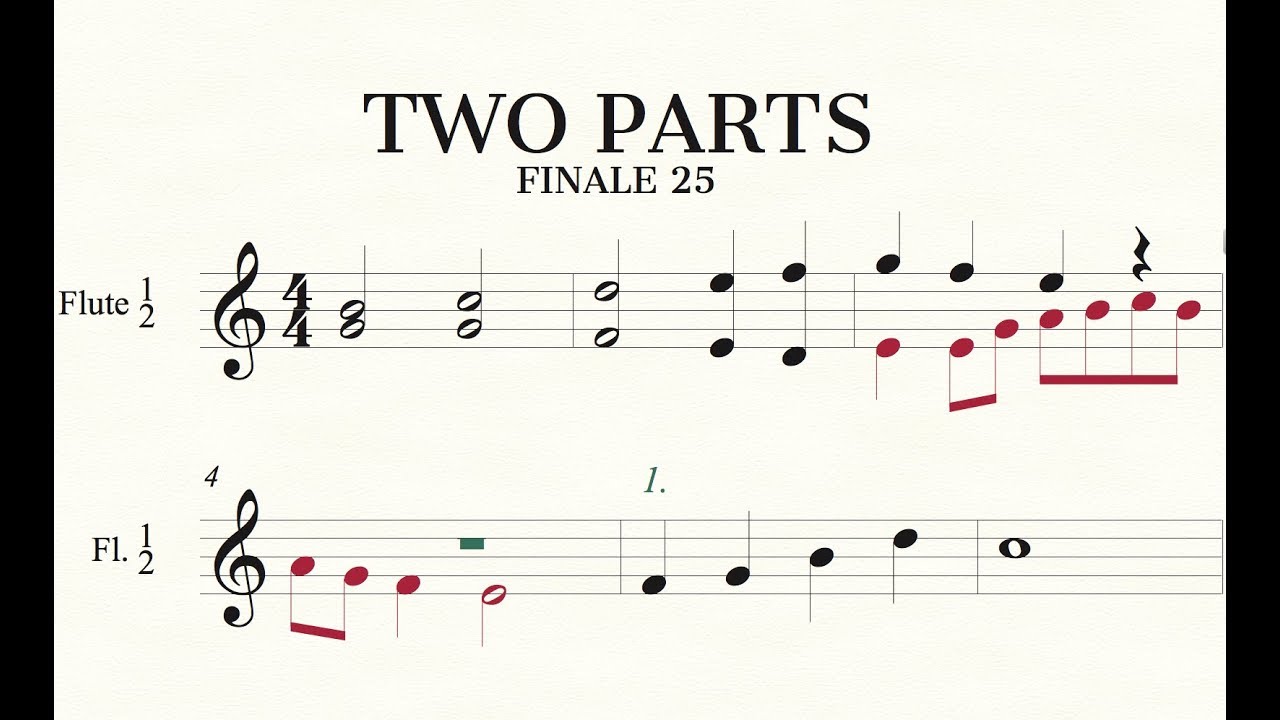 Two Parts on One Staff | Finale Superuser