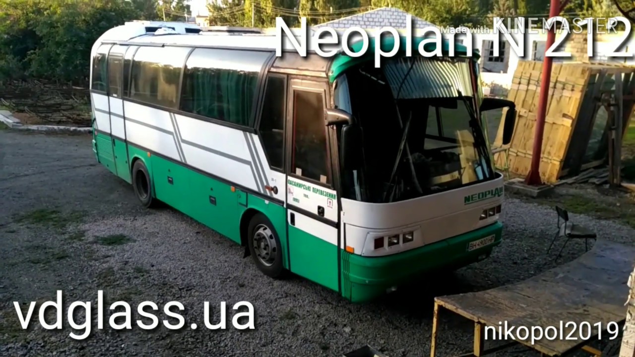Neoplan N208/N212 Jetliner new windshield /Замена лобового стекла на Неоплане/Никополь
