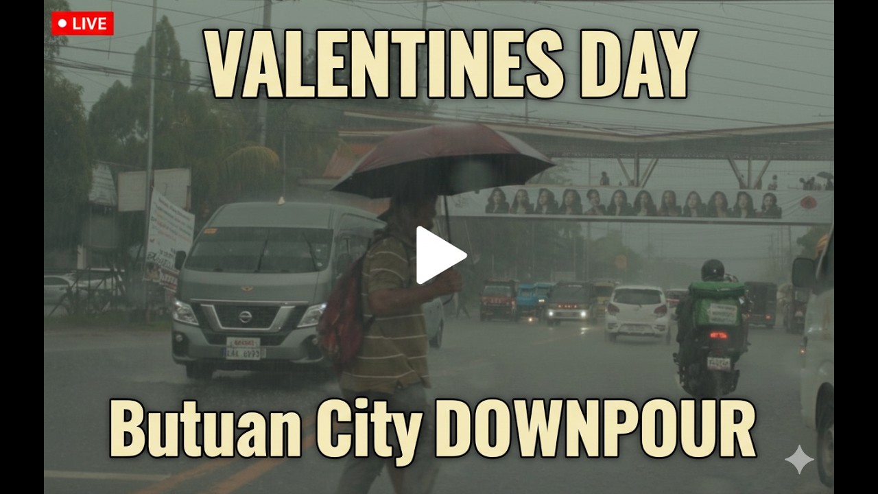 POV Drive: Valentines Day Heavy Rain in Butuan City 🌧️ (Relaxing/Raw Footage)