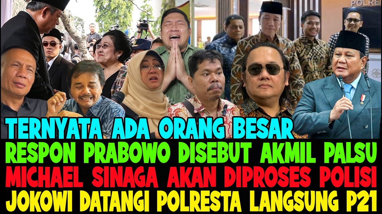 DUAARRR..!! MICHAEL SINAGA AKAN DIPROSES HUKUM 😱 DETIK DETIK MENUJU P21 😂 BONATUA AKUI IJAZAH JOKOWI