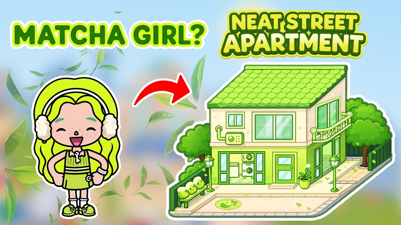 Building Matcha Girl’s Neat Street Apartment 💚 | Toca Life World House Design 🩷✨ SanSan Toca Channel