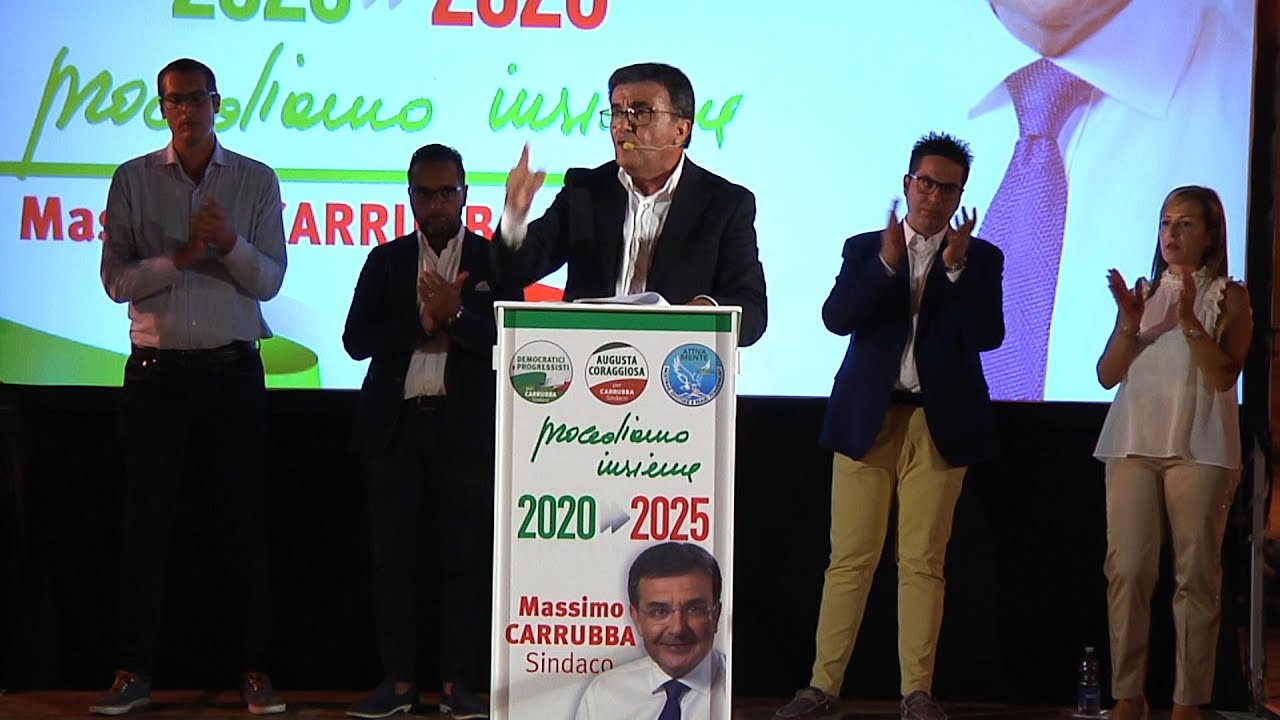 Comizio di apertura della campagna elettorale di Massimo Carrubba
