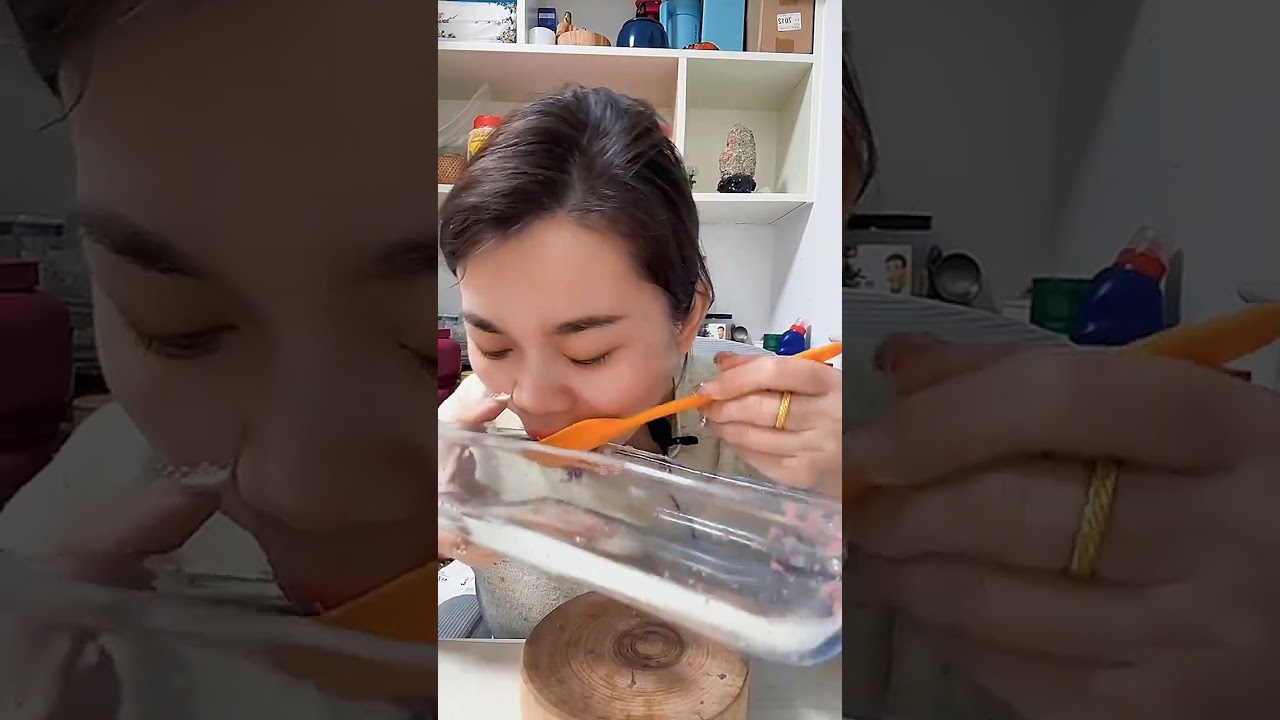 ASMR voice control eating sound colorful crunchy tobiko eggs #fyp 