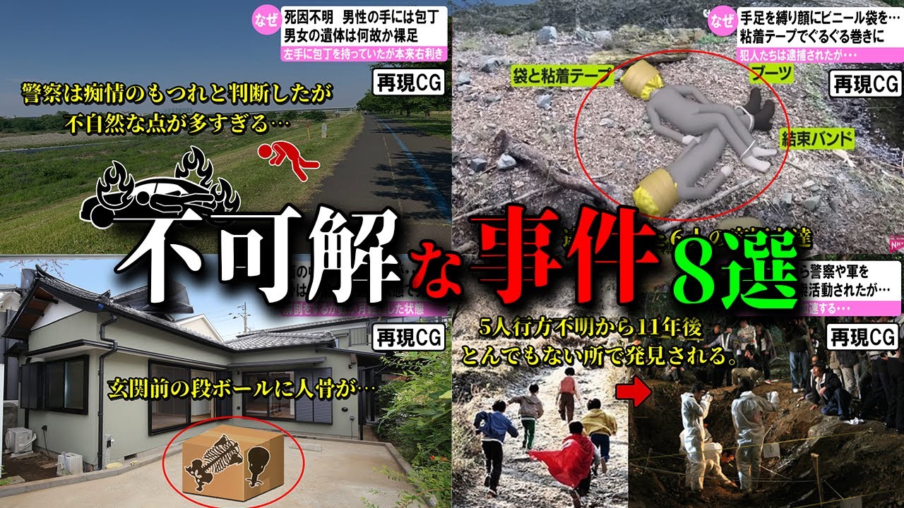 【総集編】日本と海外で起きた不可解な事件8選 ミステリー#46～#49【ゆっくり解説】