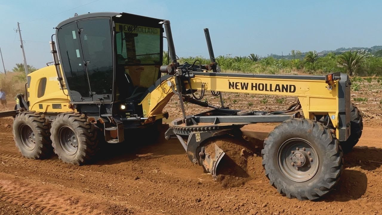 Estrada Nova, Motoniveladora : RG140B Superando Desafios em 4K