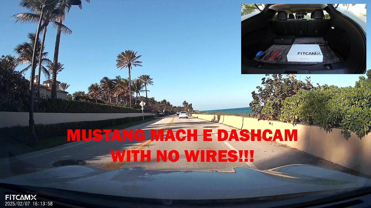 MACH E DASHCAM BY FITCAMX.  4k QUALITY AND NO WIRES SHOWING.  FULL INSTALLATION!