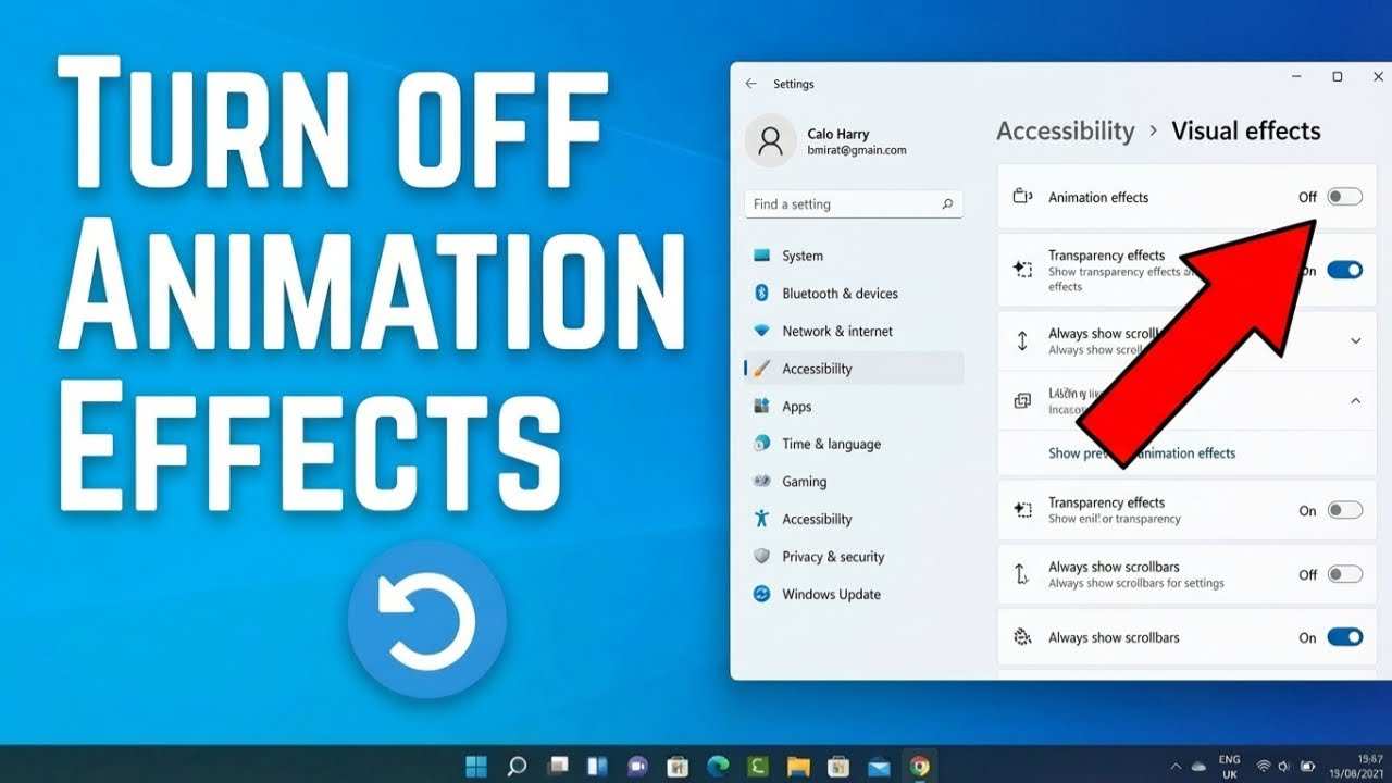 How To Turn Off Animation Effects in Windows 11