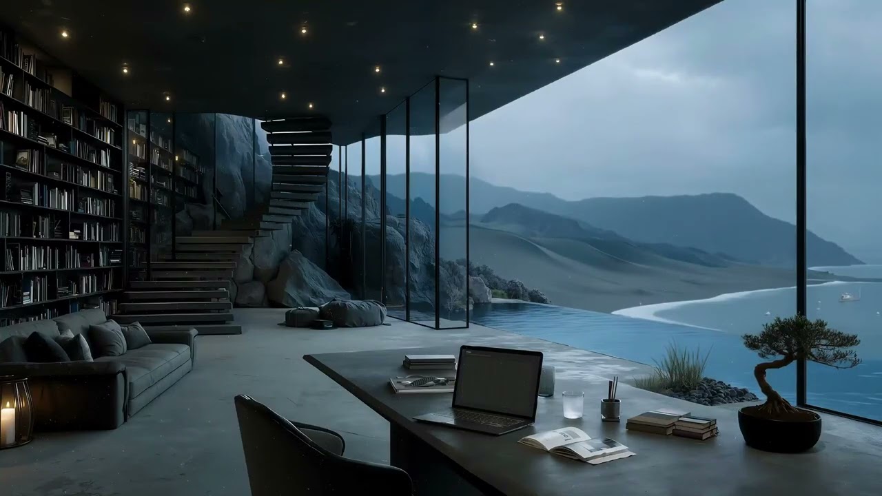 Calm Deep Work Music by the Sea - Soft Ambient Sound | Deep Work & Study