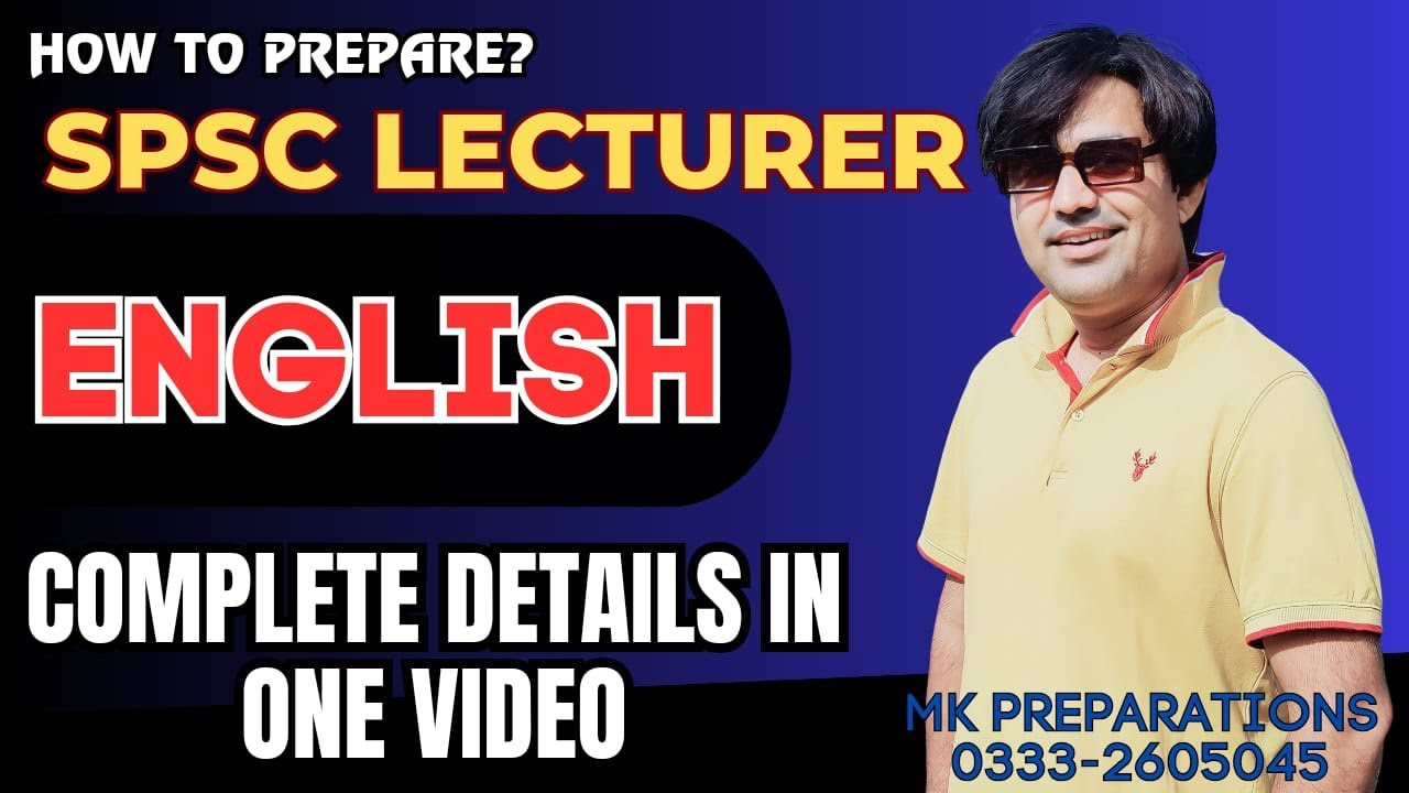 SPSC Lecturer English Preparation |How to Prepare SPSC Lecturer English | Important Books & Syllabus