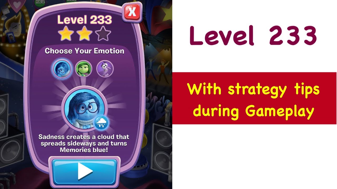 Inside Out Thought Bubbles Level 233 Tips and Strategy Walkthrough Gameplay
