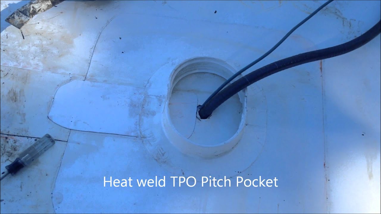 How to install pitch pocket on TPO roof