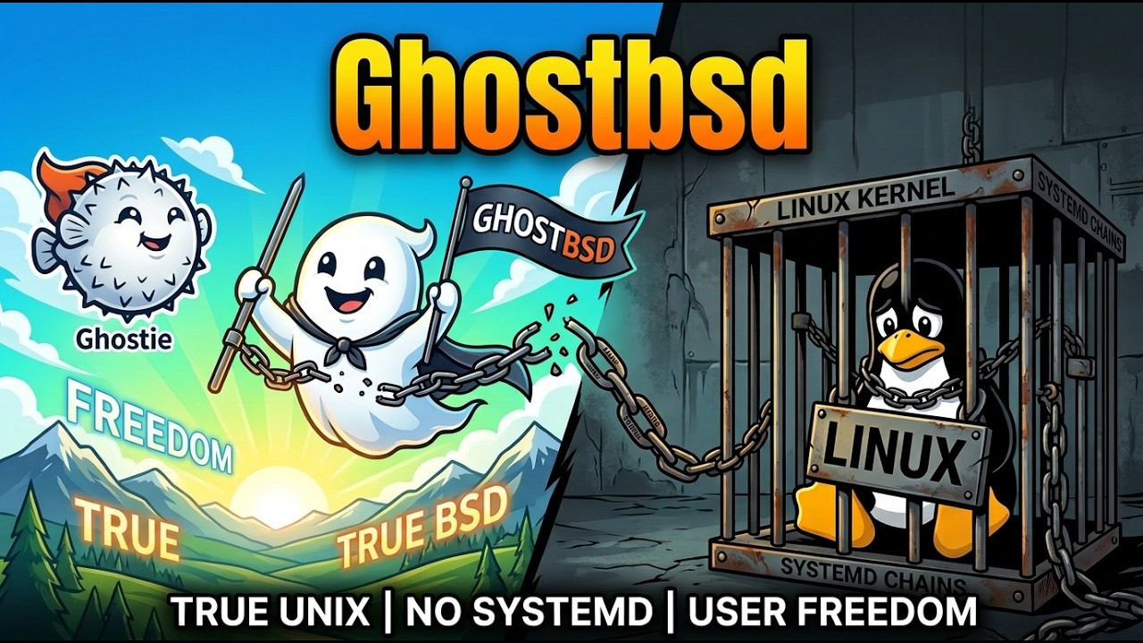 Устали от Linux Systemd и проверки возраста? Переходите на GhostBSD! 🚀