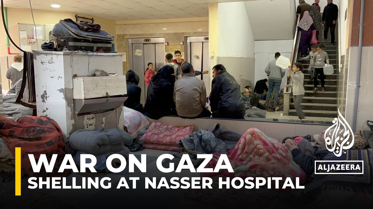 Israeli shelling continues at Nasser hospital's main building