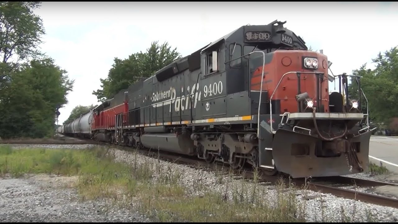 Southern Pacific SD45T-2 tunnel motor CSX diamond in Quincy Ohio notch up