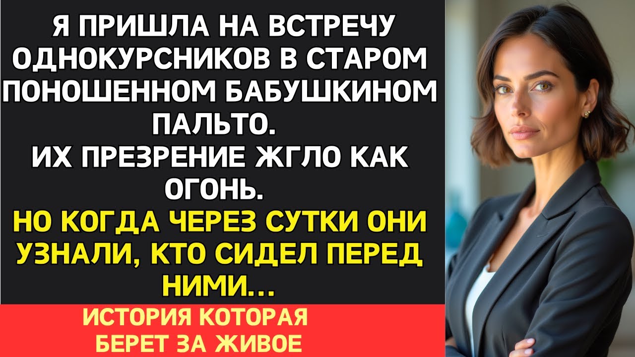 Я пришла на встречу выпускников в старом бабушкином пальто. Их презрение жгло, но утром они узнали..